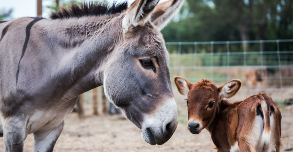 Bezerro Órfão Encontra Amor nos Cuidados de um Burro
